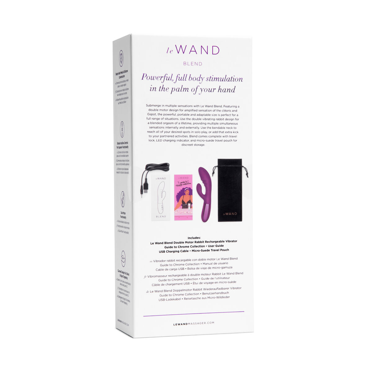 Vibratore per il Punto-G Le Wand Blend Viola